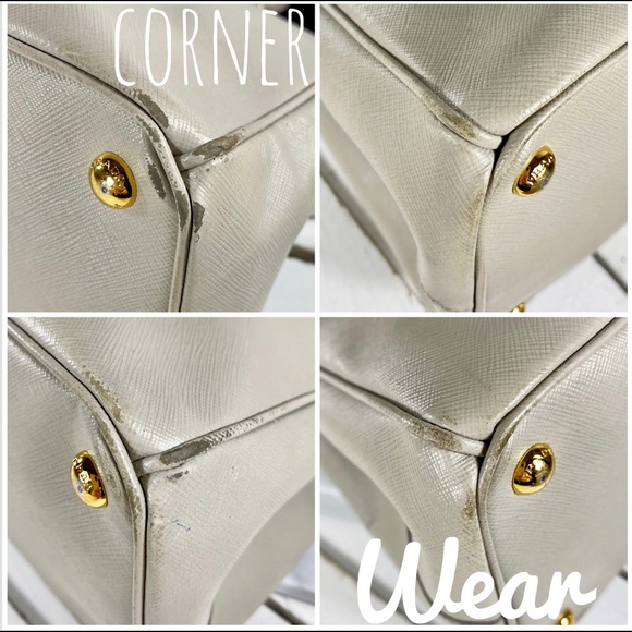 Prada Saffiano Galleria Double Zip Shoulder Bag - Picture 13 of 14